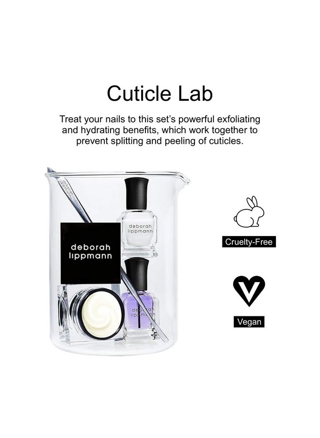 deborah lippmann - Cuticle Lab | Cuticle Oil, Remover And Pusher With Repair Cream | No Soaking, No Peeling, No Nipping | 4-Piece Set - Image 1