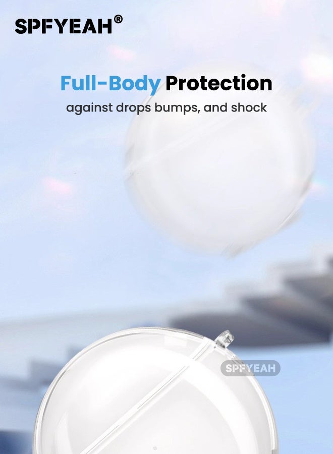 SPFYEAH Huawei FreeBuds 7i Case, Soft TPU Crystal Clear Case with Keychain Ring & Cleaner kit, Shockproof Protective Cover for Huawei FreeBuds 7i (2025), Clear - Image 3