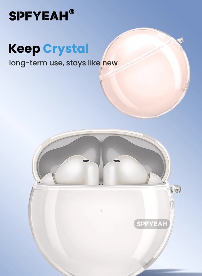 SPFYEAH Huawei FreeBuds 7i Case, Soft TPU Crystal Clear Case with Keychain Ring & Cleaner kit, Shockproof Protective Cover for Huawei FreeBuds 7i (2025), Clear - Image 5