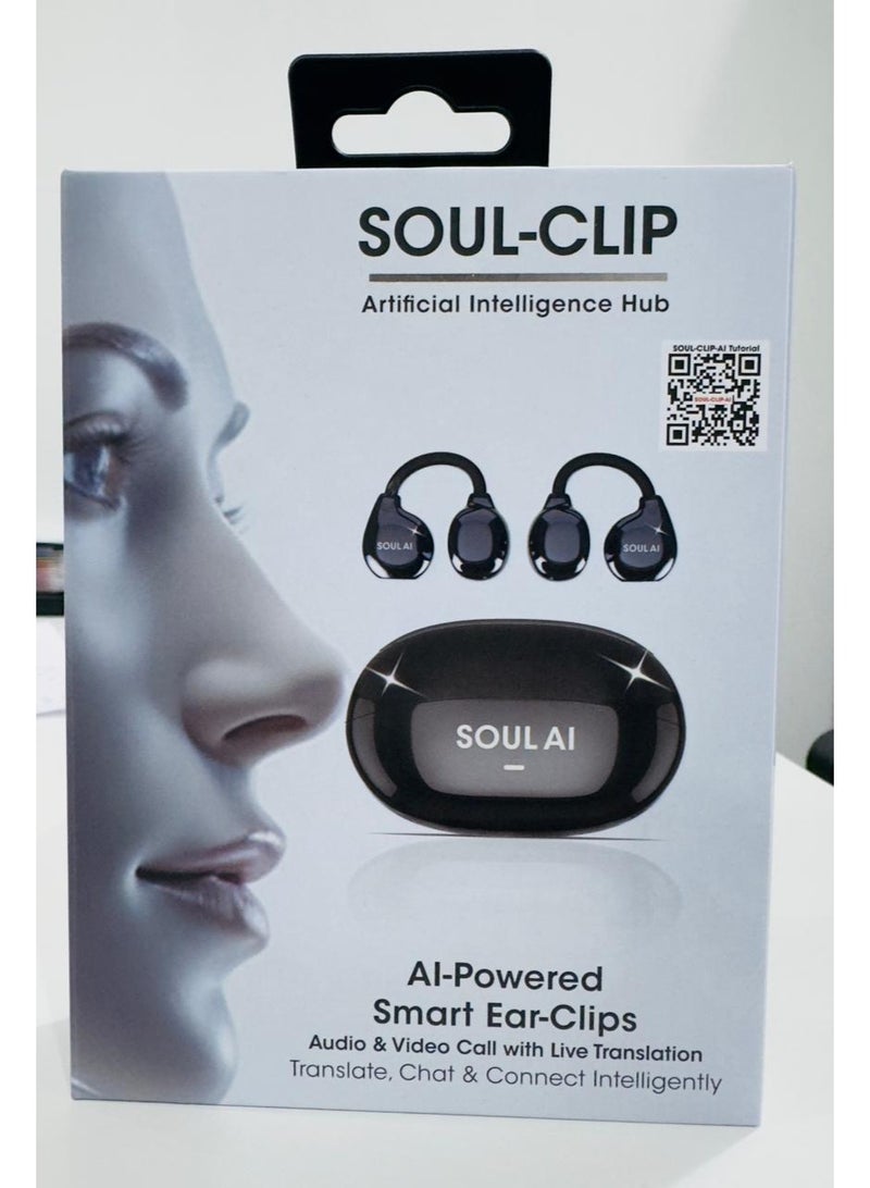 إكسيل مشابك أذن ذكية XCELL SOUL-CLIP مدعومة بالذكاء الاصطناعي، ترجمة فورية مباشرة، دعم مكالمات صوتية ومرئية، مركز ذكاء اصطناعي للاتصال الذكي - Image 1