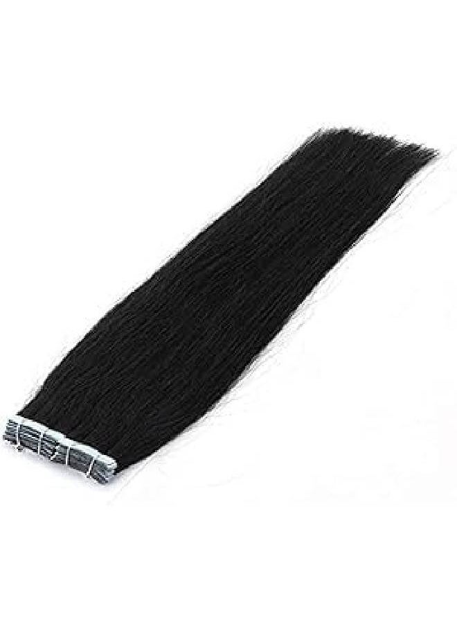 Generic - Versatile Long Wavy Straight Hair Extensions for Fine Hair for Women (Black) - Image 1