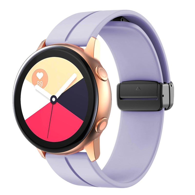 Silicone Smartwatch Band for daily smartwatch wear and replacement strap Purple Travel Use Outdoor Use Portable Use Routine Use Personal Use - Image 1