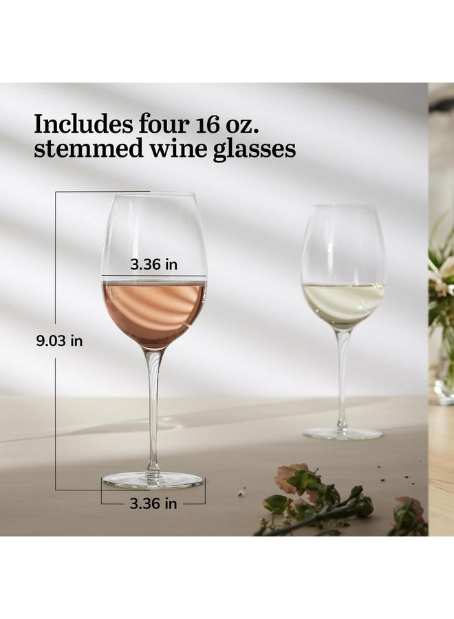 LIBBEY Libbey Signature Kentfield Estate All Purpose Wine Glasses Set of 4, Long Stem Wine Glasses for Red and White Wine, Perfect Wine Glass Gift Set  - Image 3