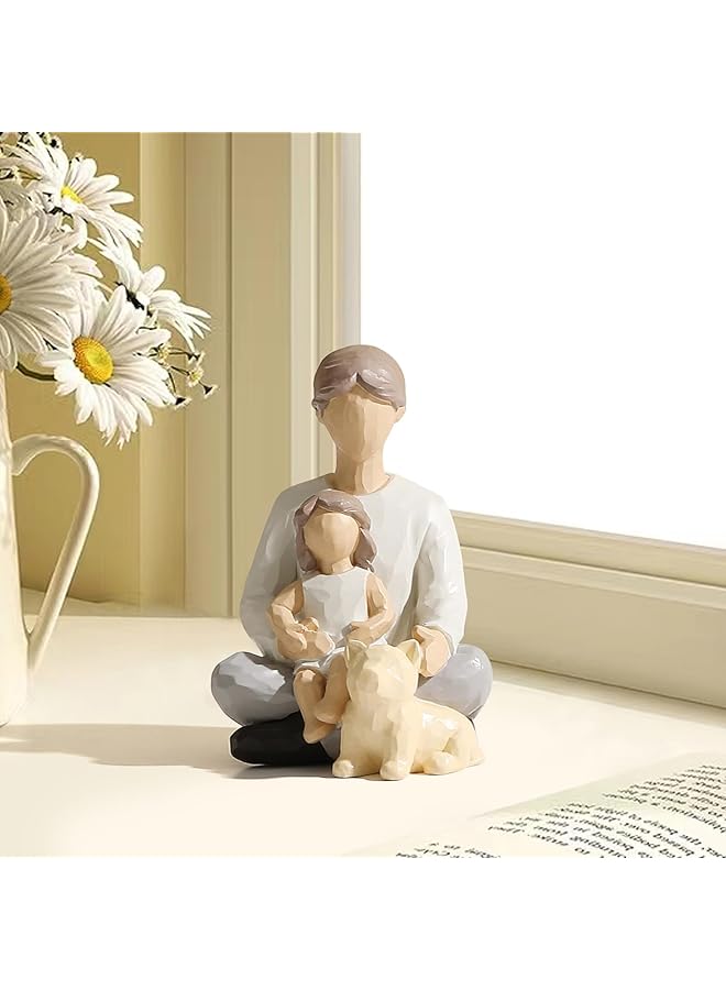 إيروريكس تماثيل صغيرة للأب وابنته منحوتة ومرسومة يدويًا هدايا للأب أو ابنته هدايا لعيد الأب أو الذكرى السنوية أو عيد الميلاد أو سطح المكتب أو ديكور المنزل أو غرفة النوم أو غرفة المعيشة - Image 4