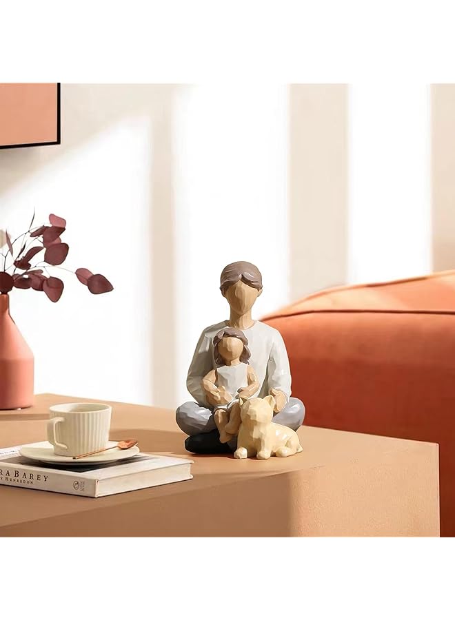 إيروريكس تماثيل صغيرة للأب وابنته منحوتة ومرسومة يدويًا هدايا للأب أو ابنته هدايا لعيد الأب أو الذكرى السنوية أو عيد الميلاد أو سطح المكتب أو ديكور المنزل أو غرفة النوم أو غرفة المعيشة - Image 2