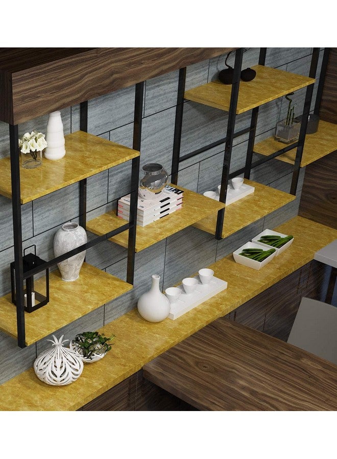 ويسدم ورق حائط رخامي أصفر WISDOM™ مقاس 12 بوصة × 60 بوصة قابل للتقشير واللصق ورق اتصال رخامي لأسطح العمل ورق اتصال ذاتي اللصق مقاوم للماء من الفينيل لسطح العمل ورق حائط رخامي - Image 4