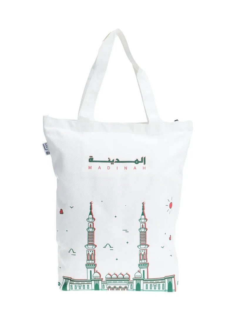 SHABABUNA x HNAK Shababuna x Hnak Our Kingdom Madina Canvas Tote Bag TA0004-1  - Image 1
