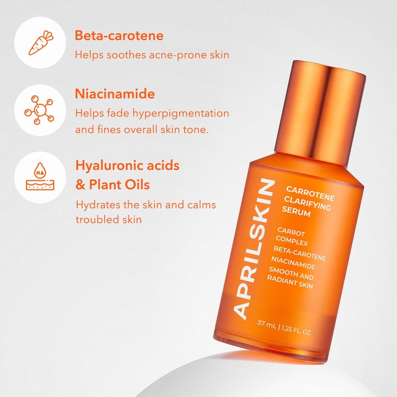 APRILSKIN Carrotene Clarifying Facial Serum | Vegan, Non-comedogenic | Blemish Clear, Dark Spot Corrector | Korea Skincare | Oily Skin, Sensitive Skin, Bumpy Skin | 1.25 fl.oz - Image 5