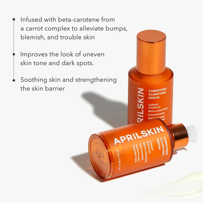 APRILSKIN Carrotene Clarifying Facial Serum | Vegan, Non-comedogenic | Blemish Clear, Dark Spot Corrector | Korea Skincare | Oily Skin, Sensitive Skin, Bumpy Skin | 1.25 fl.oz - Image 3