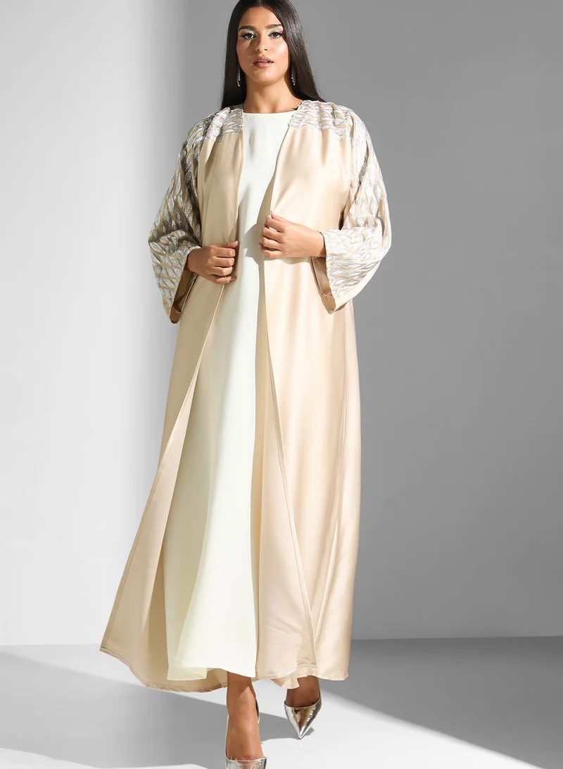 Meem by Mariyah Embellished Long Sleeve Abaya