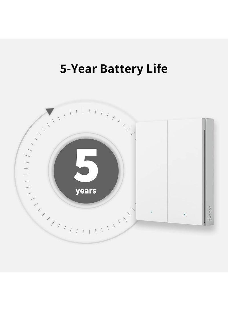 Aqara Wireless Remote Switch H1 Double Rocker, Requires AQARA HUB, Zigbee 3.0, Configurable 7-Function Remote Control for Smart Home Devices, Compatible with Apple HomeKit, IFTTT, Aqara Home - Image 4