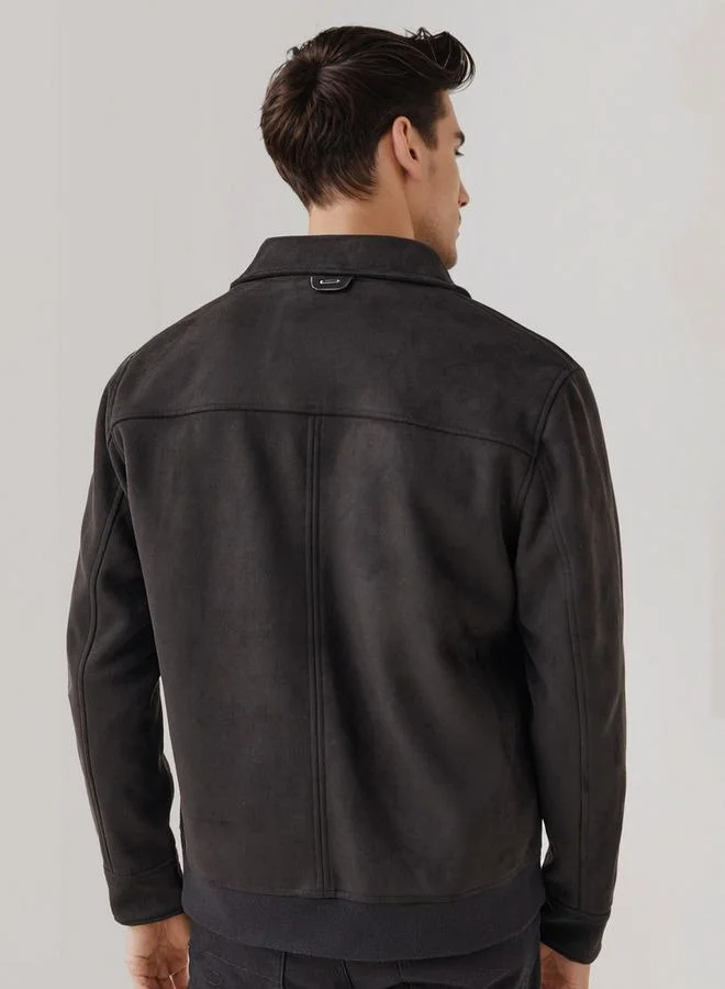 Iconic Iconic Men Regular Fit Zip Through Biker Jacket