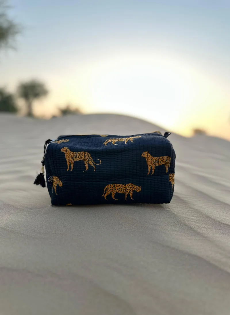 تحفة لوكس Cora Handmade Block Printed Pouch - Large