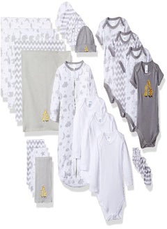 Spasilk Baby Essential 23 Piece Layette Set for Newborns and Infants, 0-6 Months, Grey Celestial