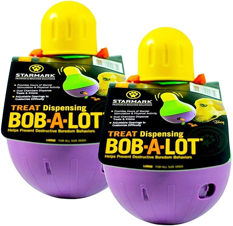 Starmark 2 Pack Large BobALot Interactive Dog Toys - Image 2