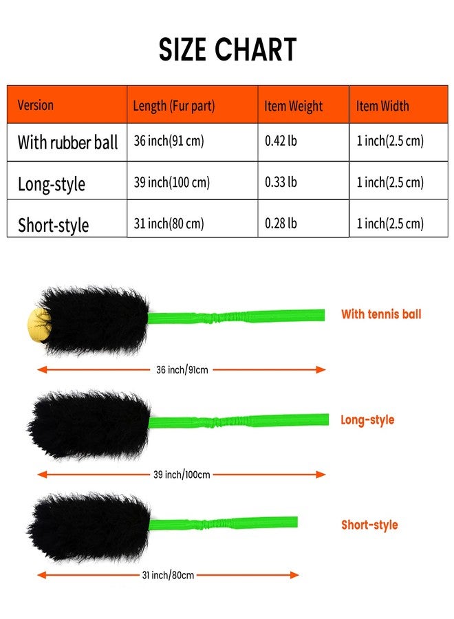 HOWGO Dog Rope Toy,Dog Bungee Chaser Toy 100% Sheepskin,Sheep Smell Tug Toy for All Breeds (Green, Long Without Ball) - Image 3