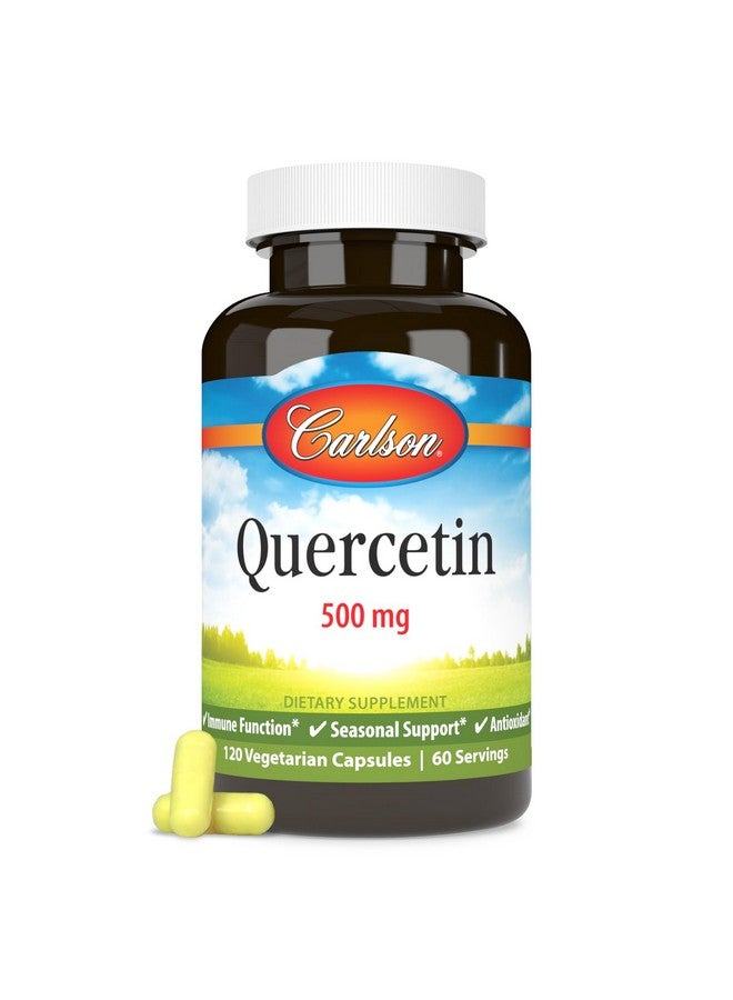 Carlson - Quercetin, 500 mg, Seasonal Support, Skin Health, Optimal Wellness, 120 Vegetarian Capsules - Image 5