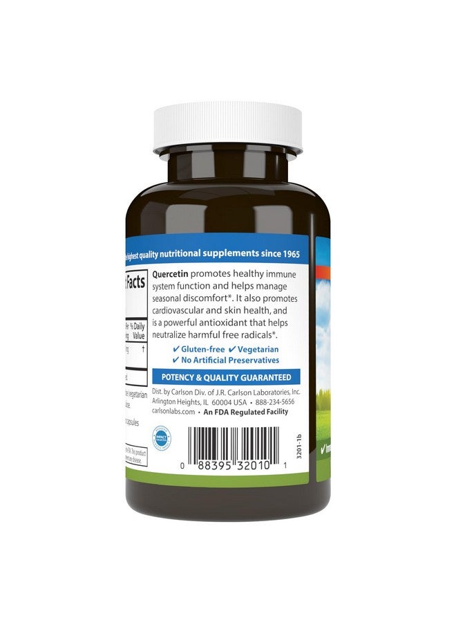 Carlson - Quercetin, 500 mg, Seasonal Support, Skin Health, Optimal Wellness, 120 Vegetarian Capsules - Image 3