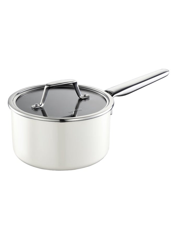 Deslon Enamel Milk Pot Non-stick Pot For Baby Food, Suitable For Boiling Milk, 18cm, Compatible With Gas And Induction Cooktops - Image 5