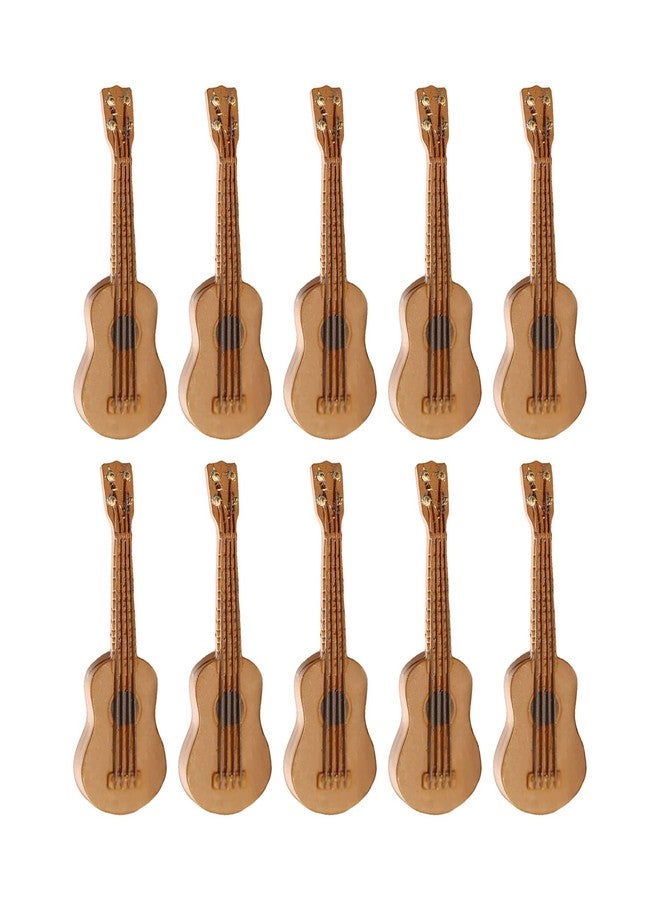 JANOU 10pcs Mini Guitar Cake Topper Miniature Musical Guitar Cake Decoration For Baby Shower Birthday Wedding Music Themed Party Supplies - Image 1