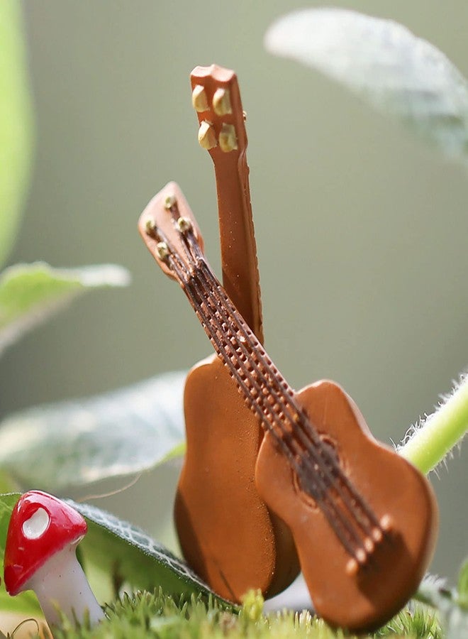 JANOU 10pcs Mini Guitar Cake Topper Miniature Musical Guitar Cake Decoration For Baby Shower Birthday Wedding Music Themed Party Supplies - Image 5