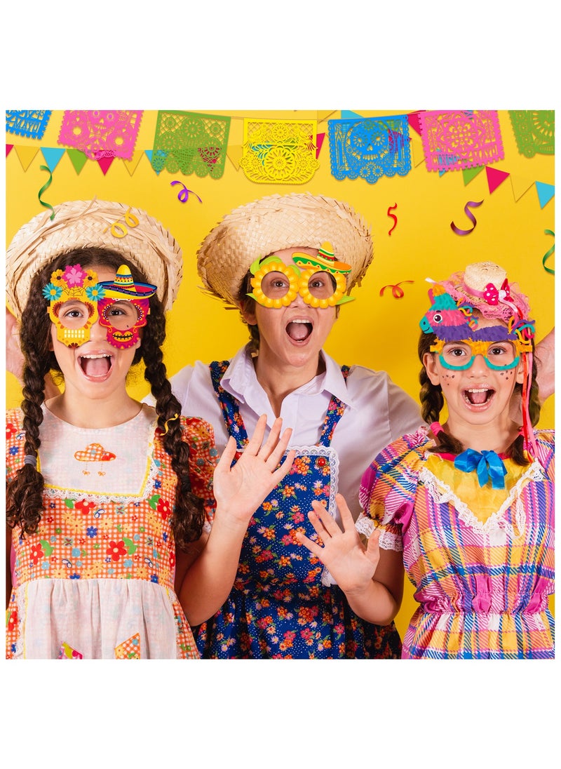 FRUITFUL PARTY Mexican Fiesta Party Glasses, 36pcs Fiesta Party Paper Glasses Set Cinco De Mayo Paper Glasses for Mexican Birthday Party Decorations  - Image 5