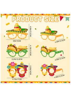 FRUITFUL PARTY Mexican Fiesta Party Glasses, 36pcs Fiesta Party Paper Glasses Set Cinco De Mayo Paper Glasses for Mexican Birthday Party Decorations  - Image 3