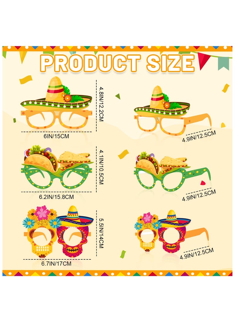FRUITFUL PARTY Mexican Fiesta Party Glasses, 36pcs Fiesta Party Paper Glasses Set Cinco De Mayo Paper Glasses for Mexican Birthday Party Decorations  - Image 3
