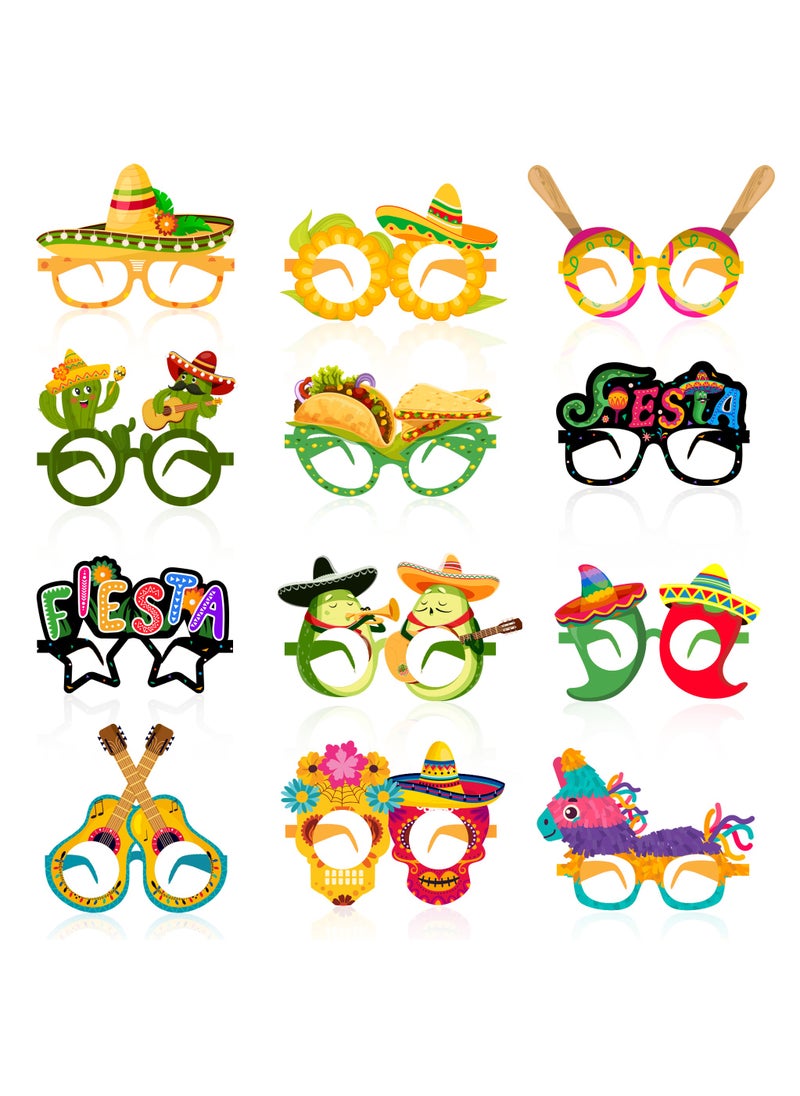 FRUITFUL PARTY Mexican Fiesta Party Glasses, 36pcs Fiesta Party Paper Glasses Set Cinco De Mayo Paper Glasses for Mexican Birthday Party Decorations  - Image 1