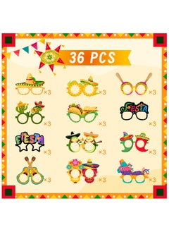 FRUITFUL PARTY Mexican Fiesta Party Glasses, 36pcs Fiesta Party Paper Glasses Set Cinco De Mayo Paper Glasses for Mexican Birthday Party Decorations  - Image 2