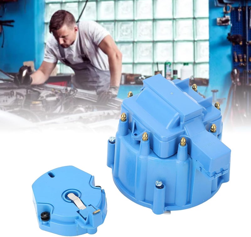 Economical varied design options HEI Distributor Cap Rotor Heavy Duty Large Distributor Cap Set SBC 283 305 307 327 350 400 K549 (Blue) All-scene tailored quality - Image 5