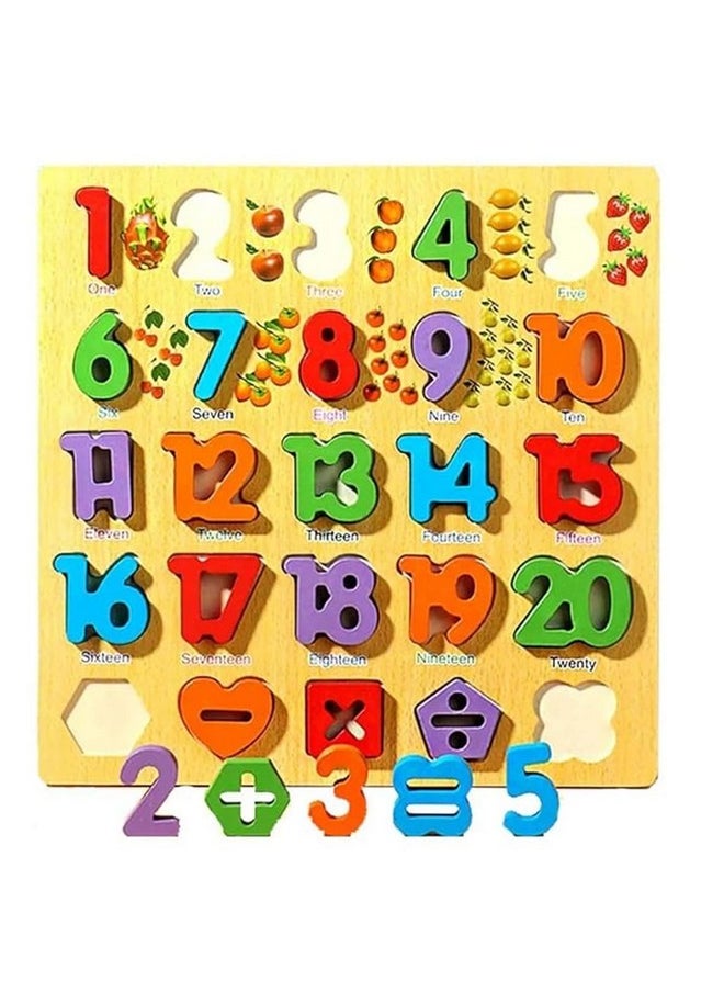 Smoneo - Smoneo Wooden Number Puzzles, Numerical Puzzle Board for Toddlers 3-5 Years Old, Preschool Boys & Girls Educational Learning Counting Mathematical Toys - Image 1