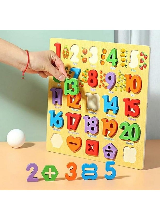 Smoneo - Smoneo Wooden Number Puzzles, Numerical Puzzle Board for Toddlers 3-5 Years Old, Preschool Boys & Girls Educational Learning Counting Mathematical Toys - Image 1
