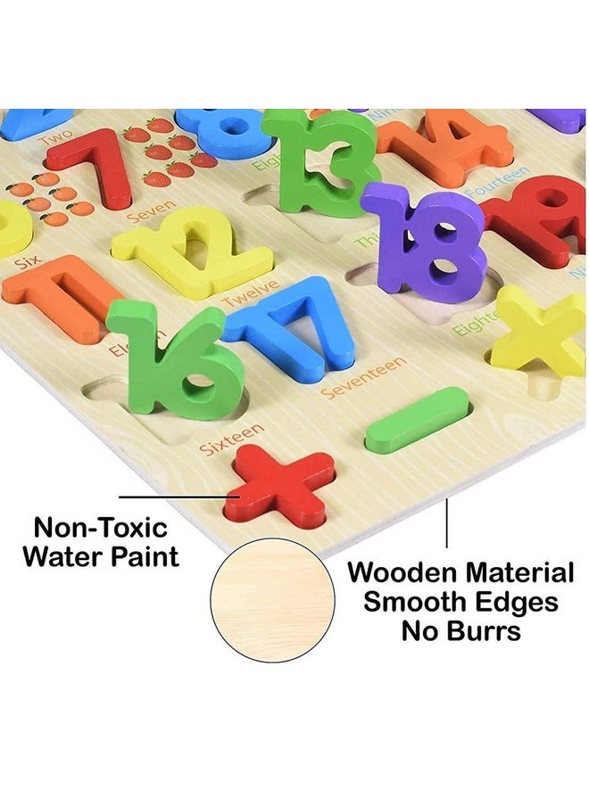 Smoneo - Smoneo Wooden Number Puzzles, Numerical Puzzle Board for Toddlers 3-5 Years Old, Preschool Boys & Girls Educational Learning Counting Mathematical Toys - Image 1