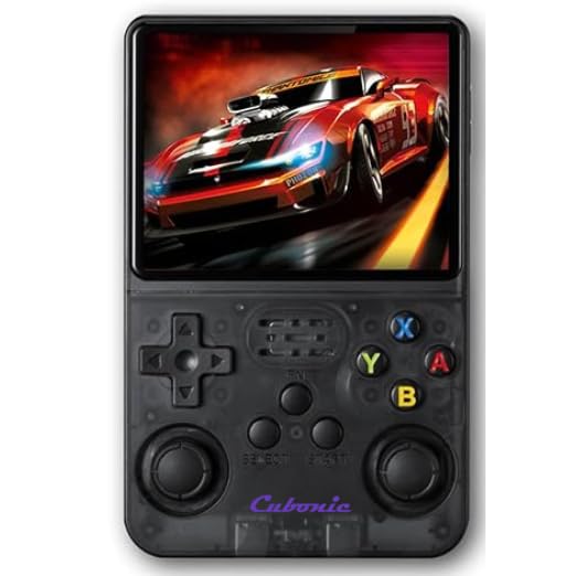 Cubonic CrystalPlay R36S Retro Gaming Console, Transparent PixelGlass, 3.5-Inch LCD Screen, RK3326 Quad-Core, 15000+ Games, Dual Joystick, Support MAX 256GB Storage, 3000mAh Battery (black) - Image 4