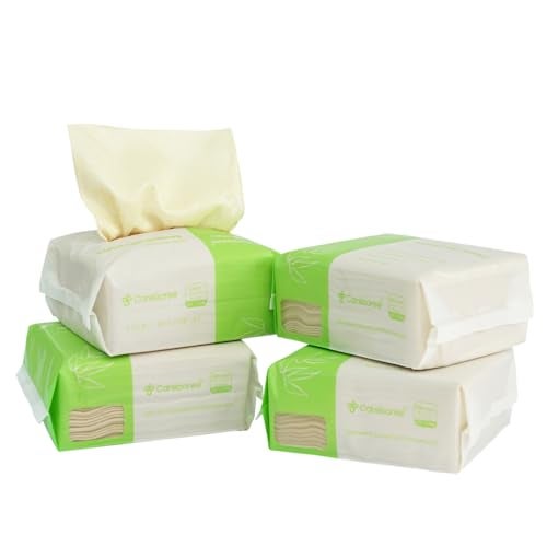 careboree 400 Count Careboree Unbleached Dry Baby Wipes Unscented Multi-Purpose Cotton Tissue Small Size - Image 1