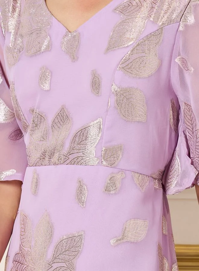 Styli Floral Chiffon Dress
