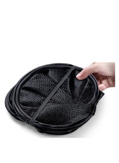 TYCOM Foldable Pop Up Net Laundry Basket - Storage Solution - Compact Bin - Mesh Collapsible Bag - Laundry Hamper - Collapsible Laundry Basket with Durable Handles & Side (BLACK)  - Image 3