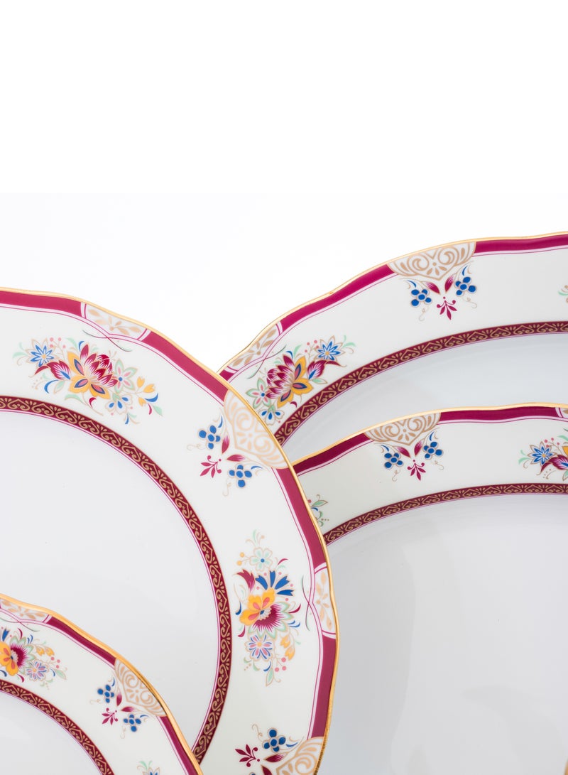 هيك طقم سفرة بورسلين ياماسين ياباني مطلي بالذهب 95 قطعة - Image 2