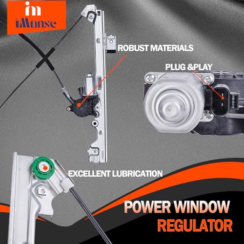 iMonse Front Passenger Right Side Power Window Regulator with Motor Replacement for Chevy Silverado Tahoe GMC Yukon XL Sierra Escalade Pickup Truck SUV 2000-2006 - Image 3