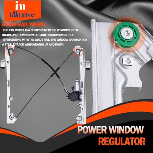 iMonse Front Passenger Right Side Power Window Regulator with Motor Replacement for Chevy Silverado Tahoe GMC Yukon XL Sierra Escalade Pickup Truck SUV 2000-2006 - Image 4