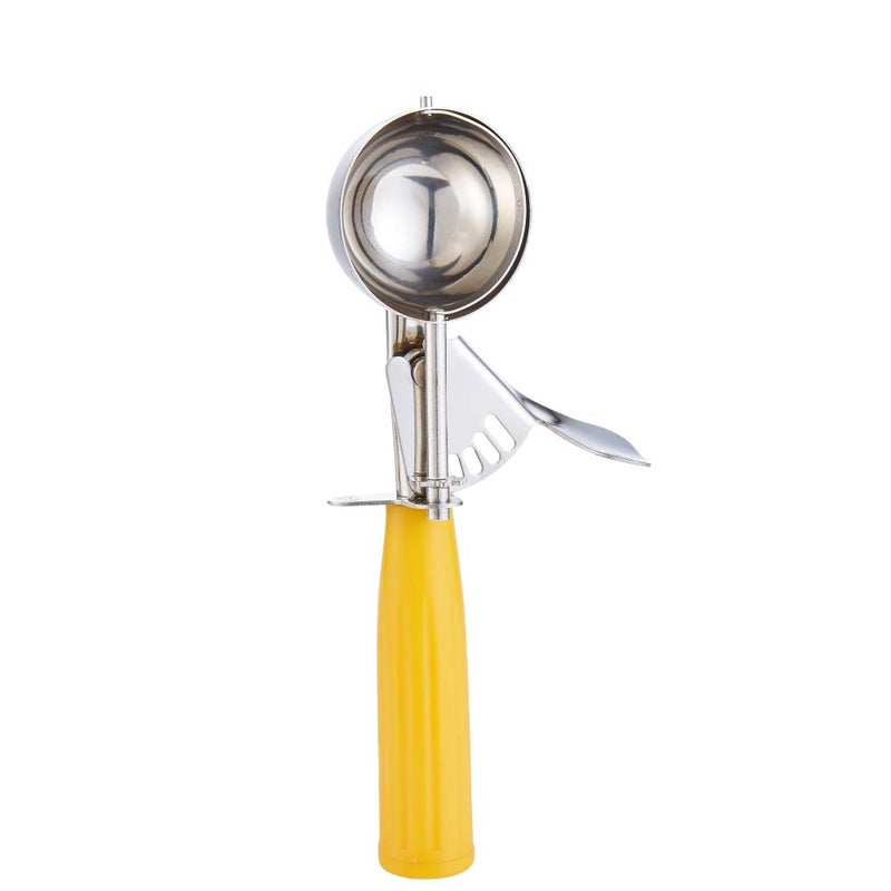 Saebye Portion Scoop - #20 (1.5 oz) - Disher, Cookie Scoop, Ice Cream Scoop - Portion Control - 18/8 Stainless Steel, Yellow Handle, For Cookie, Ice Cream, Meatball, Muffin, Cupcake, Protein Balls - Image 3