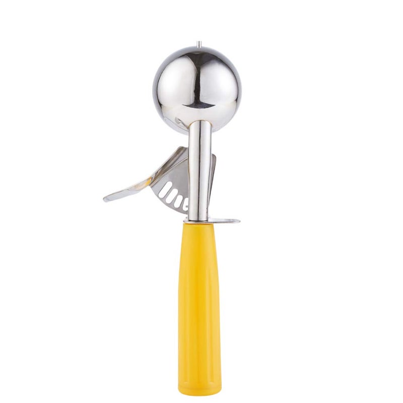 Saebye Portion Scoop - #20 (1.5 oz) - Disher, Cookie Scoop, Ice Cream Scoop - Portion Control - 18/8 Stainless Steel, Yellow Handle, For Cookie, Ice Cream, Meatball, Muffin, Cupcake, Protein Balls - Image 4