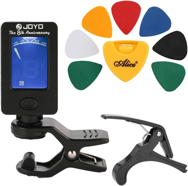 Mixfeer Guitar Tool Kit Tuner Plectrum Holder 7 Picks Guitar Accessories - Image 1