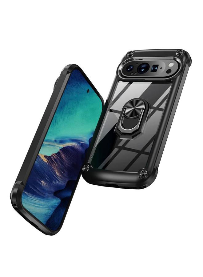 S-TOP Case For Google Pixel 9 / 9 Pro TPU + PC Lens Protection Phone Case with Ring Holder - Image 2