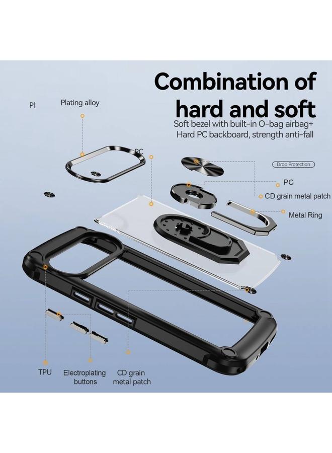 S-TOP Case For Google Pixel 9 / 9 Pro TPU + PC Lens Protection Phone Case with Ring Holder - Image 3