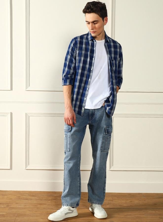 Dennis Lingo Men's Light Blue Relaxed Fit Jeans - Laid-back Style  - Image 1