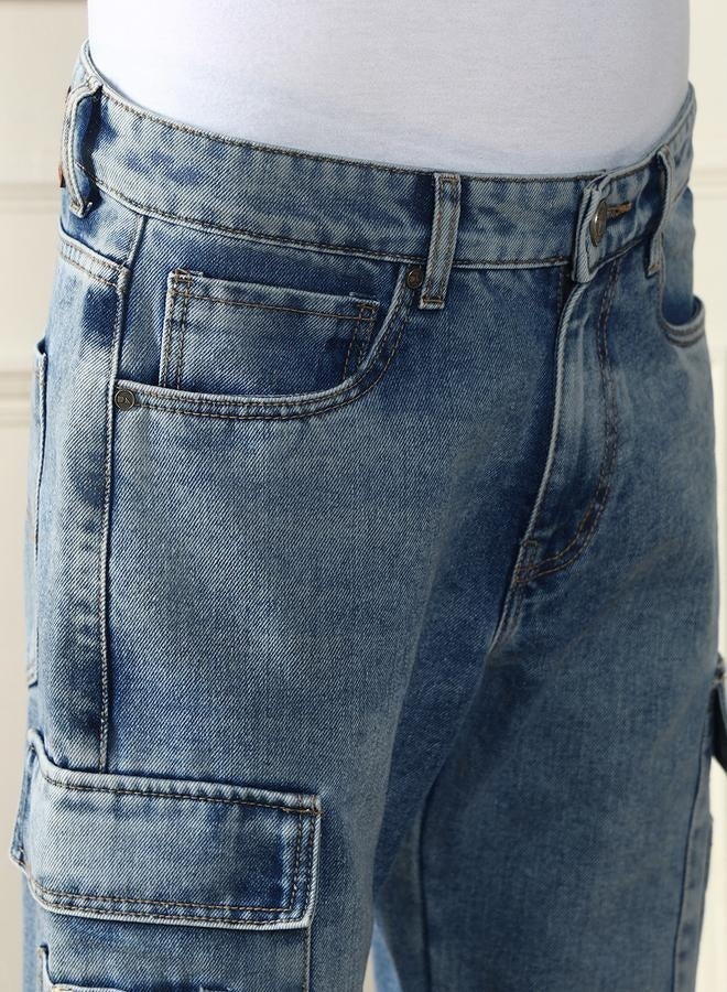 Dennis Lingo Men's Light Blue Relaxed Fit Jeans - Laid-back Style  - Image 2