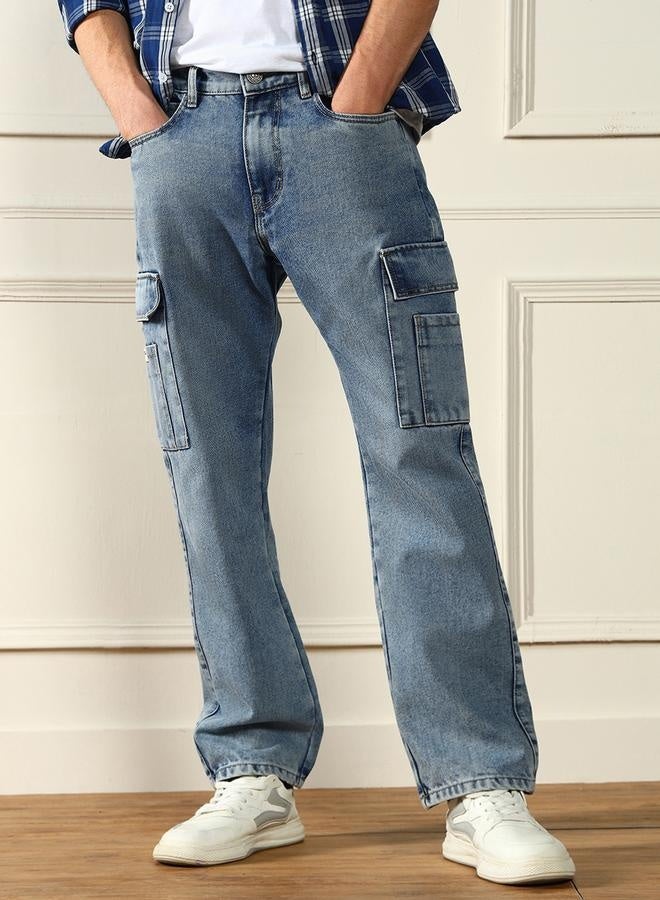 Dennis Lingo Men's Light Blue Relaxed Fit Jeans - Laid-back Style  - Image 3