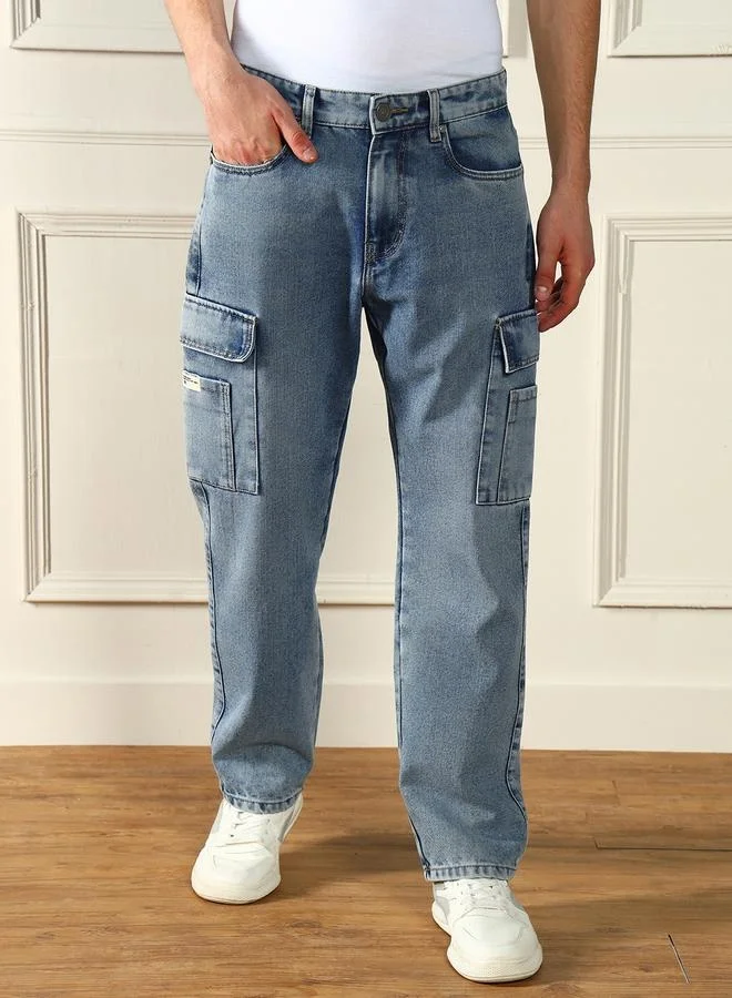 Dennis Lingo Men's Light Blue Relaxed Fit Jeans - Laid-back Style